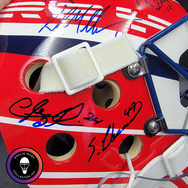 Patrick Roy Signed Goalie Mask Full Team Montreal Canadiens 1993 Stanley Cup Winning Team Autographed AS-03532