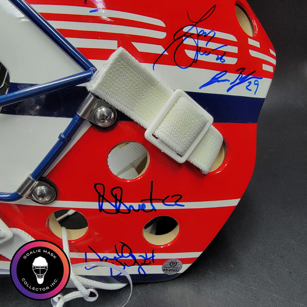 Patrick Roy Signed Goalie Mask Full Team Montreal Canadiens 1993 Stanley Cup Winning Team Autographed AS-03532
