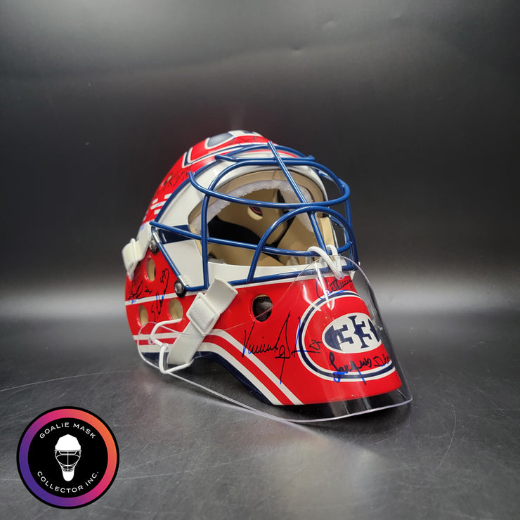 Patrick Roy Signed Goalie Mask Full Team Montreal Canadiens 1993 Stanley Cup Winning Team Autographed AS-03532