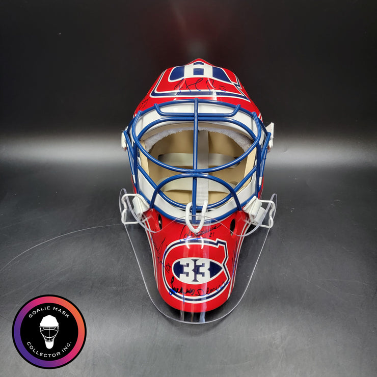 Patrick Roy Signed Goalie Mask Full Team Montreal Canadiens 1993 Stanley Cup Winning Team Autographed AS-03532