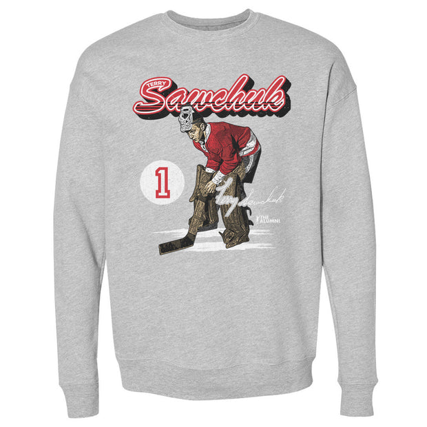 Terry Sawchuk Detroit Retro Script WHT