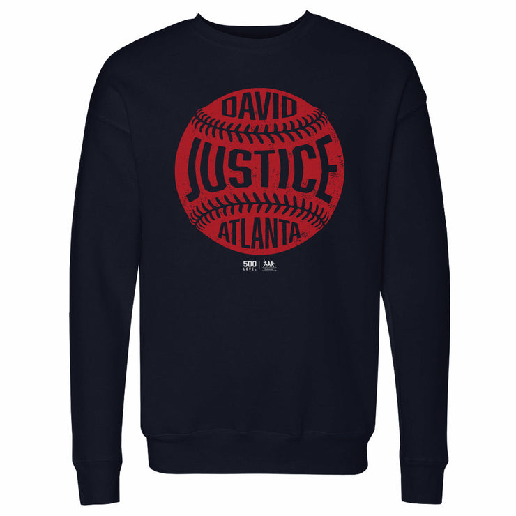 David Justice Atlanta Vintage Baseball WHT