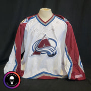 Patrick Roy 2001-2002 Colorado Avalanche Team-Signed Jersey CCM XL Autographed by Roy, Sakic, Forsberg, Blake, Hejduk AS-03522