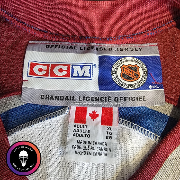Patrick Roy 2001-2002 Colorado Avalanche Team-Signed Jersey CCM XL Autographed by Roy, Sakic, Forsberg, Blake, Hejduk AS-03522