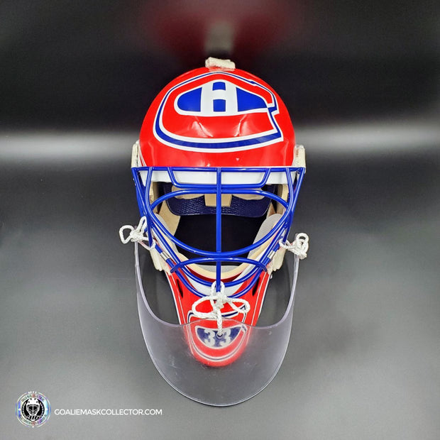 Patrick Roy Goalie Mask Unsigned Original Lefebvre Shell with Painted Red Interior Montreal Canadiens Classic Tribute AS-02830