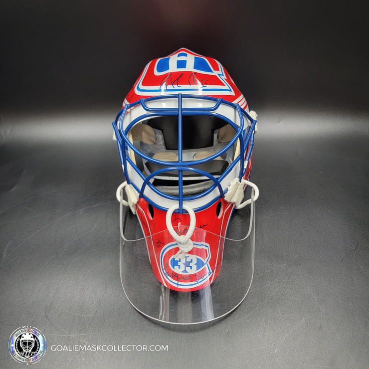 Patrick Roy Signed Goalie Mask Full Team Montreal Canadiens 1993 Stanley Cup Winning Team Autographed Premium + Added Autographs AS-03352