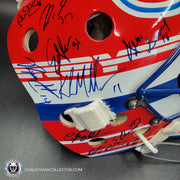 Patrick Roy Signed Goalie Mask Full Team Montreal Canadiens 1993 Stanley Cup Winning Team Autographed Premium + Added Autographs AS-03352
