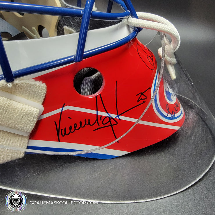 Patrick Roy Signed Goalie Mask Full Team Montreal Canadiens 1993 Stanley Cup Winning Team Autographed Premium + Added Autographs AS-03352