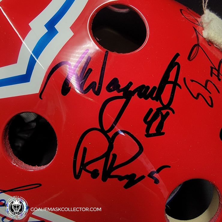 Patrick Roy Signed Goalie Mask Full Team Montreal Canadiens 1993 Stanley Cup Winning Team Autographed Premium + Added Autographs AS-03352