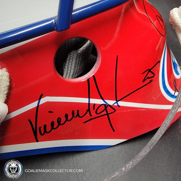 Patrick Roy Signed Goalie Mask Full Team Montreal Canadiens 1993 Stanley Cup Winning Team Autographed Premium + Added Autographs AS-03352