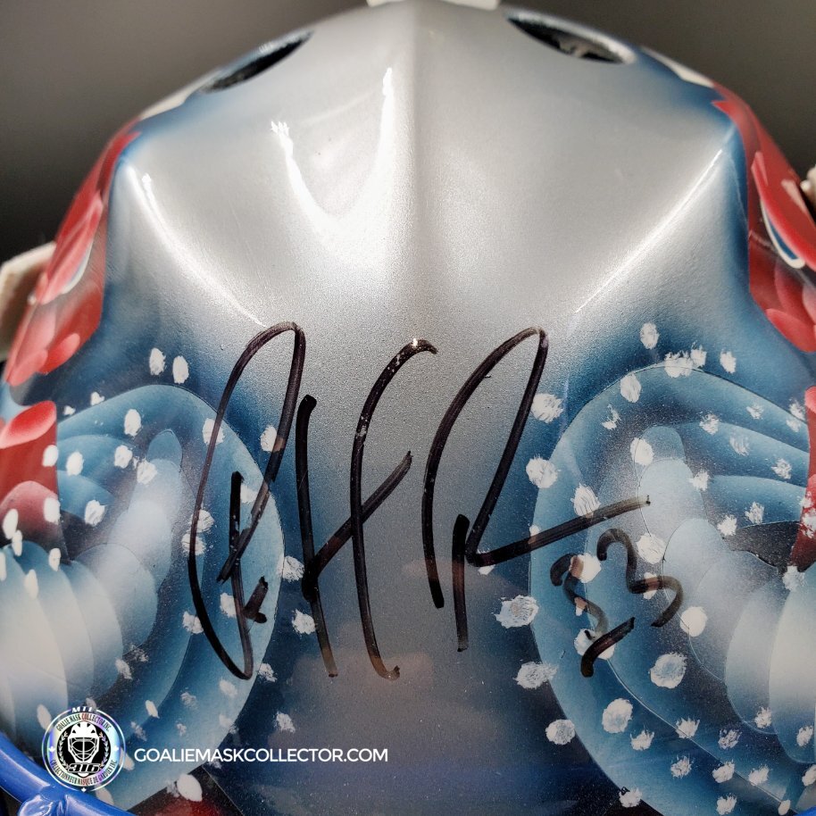 Mask Goalie Signed Roy Patrick Mask. Autographed CACAO(NOSAWA論外) SUPER KOHO Release Original Lefebvre スポーツ選手