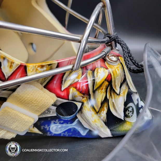 Pekka Rinne Goalie Mask Game Worn 2014-15 Nashville Predators "General Maximus" Vezina Nominee Season Painted by Daveart on Bauer Shell Photo-matched