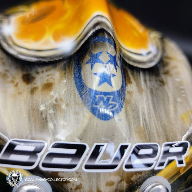 Pekka Rinne Goalie Mask Game Worn 2014-15 Nashville Predators "General Maximus" Vezina Nominee Season Painted by Daveart on Bauer Shell Photo-matched