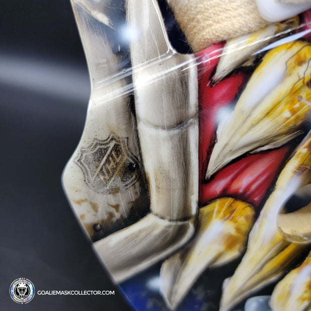 Pekka Rinne Goalie Mask Game Worn 2014-15 Nashville Predators "General Maximus" Vezina Nominee Season Painted by Daveart on Bauer Shell Photo-matched