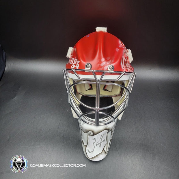 Petr Mrazek Signed Goalie Mask 2022 Detroit Joe Louis Arena Greatest History Signature Edition Autographed Tribute