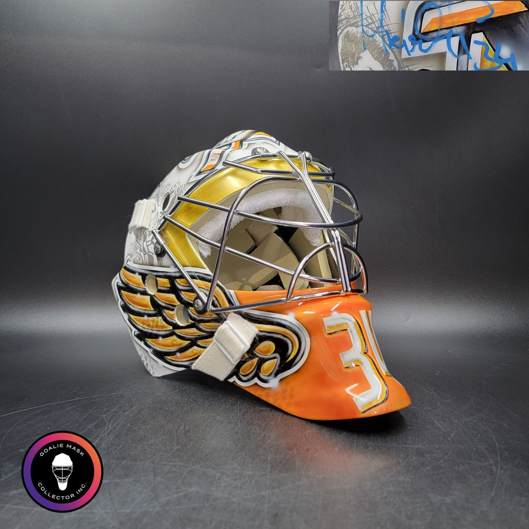Petr Mrazek Signed Goalie Mask 2025-26 Anaheim D2 Mighty Ducks Movie Signature Edition Autographed Tribute