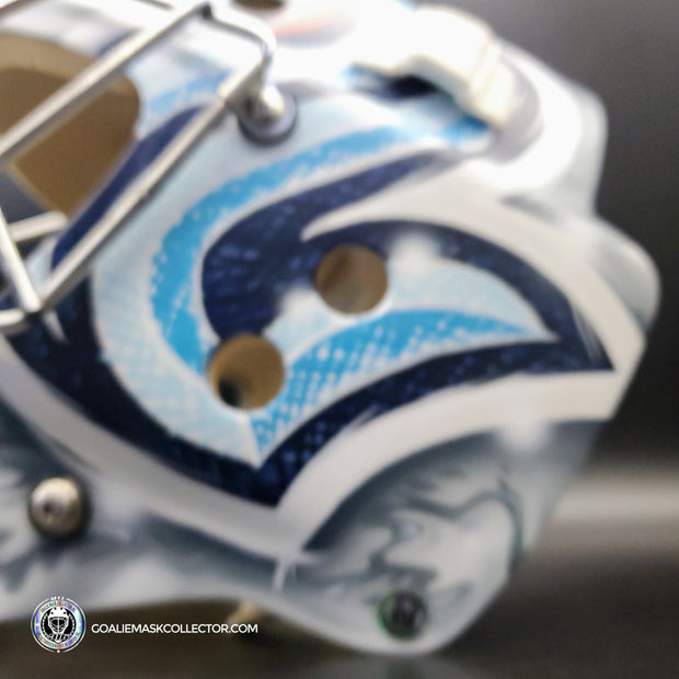 Philipp Grubauer Goalie Mask Unsigned 2023 Seattle Tribute