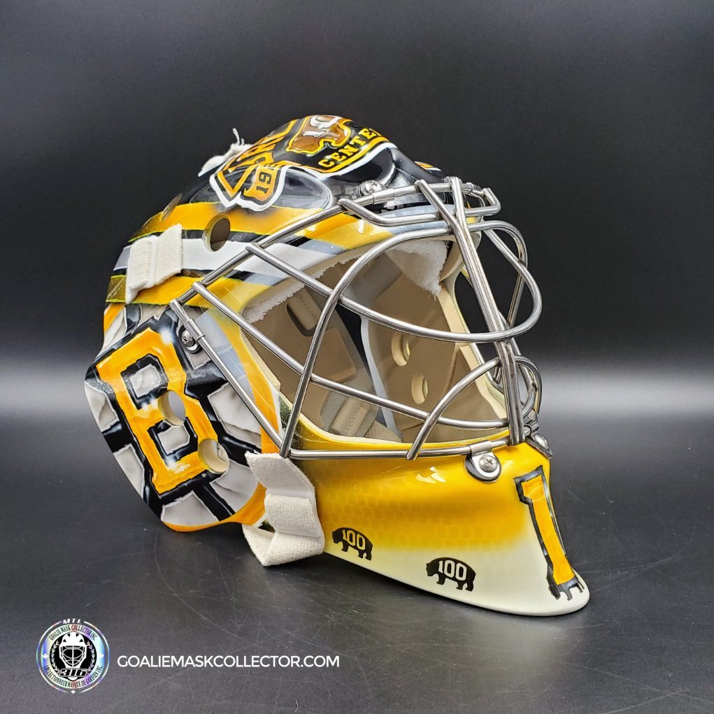 Jeremy Swayman Goalie Mask Unsigned 2023-24 Boston 100 Year Centennial Tribute
