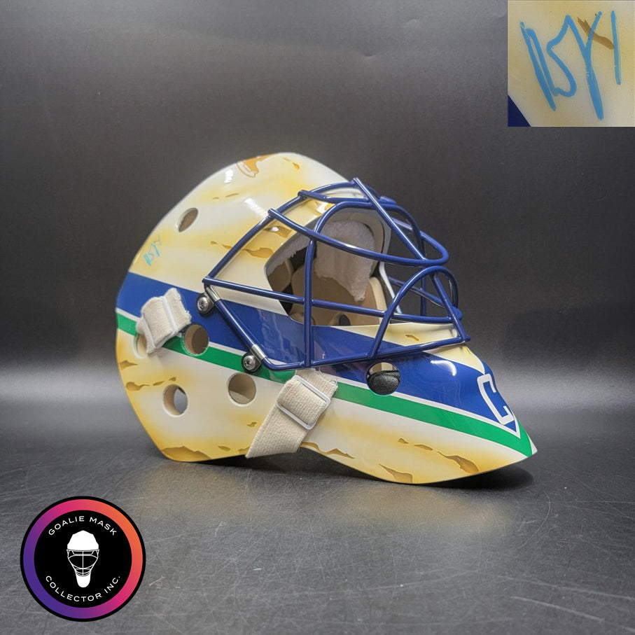 Roberto Luongo Signed Goalie Mask 2011 Vancouver 50th Anniversary CAPTAIN Signature Edition Autographed Tribute