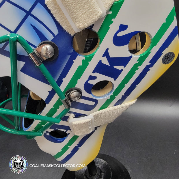 Roberto Luongo Goalie Mask Signed 2011 Vancouver "Johnny Canuck" Signature Edition Autographed Tribute