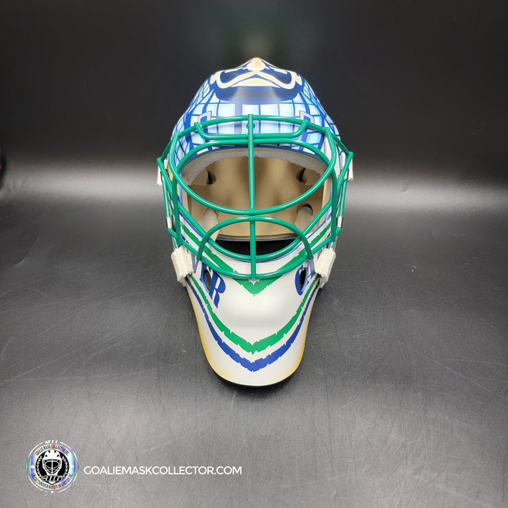 Roberto Luongo Goalie Mask Signed 2011 Vancouver "Johnny Canuck" Signature Edition Autographed Tribute