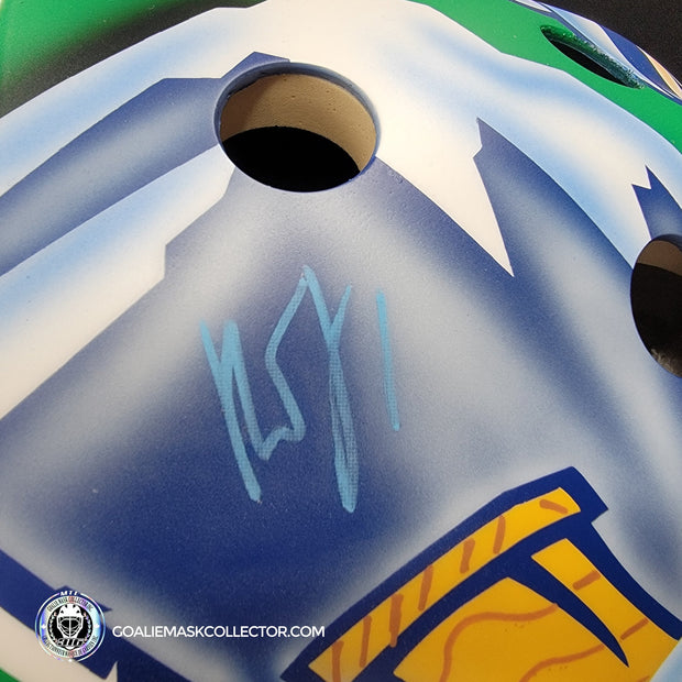 Roberto Luongo Goalie Mask Signed 2011 Vancouver "Johnny Canuck" Signature Edition Autographed Tribute