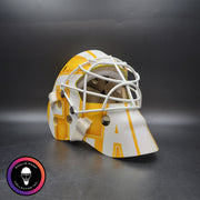 Roberto Luongo Goalie Mask Signed 2015-16 Florida "WHITE & GOLD" Signature Edition Autographed Tribute