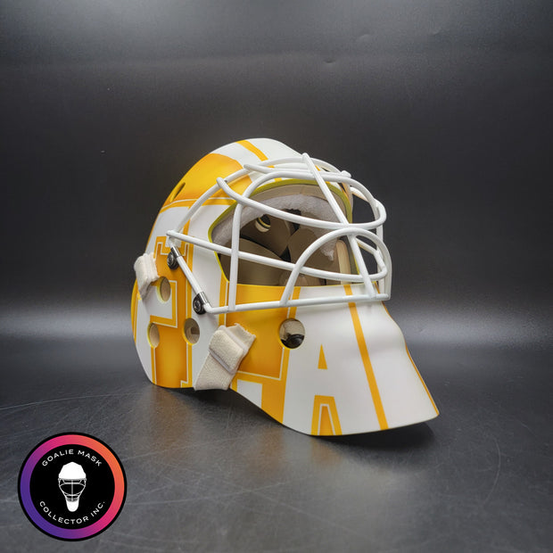 Roberto Luongo Goalie Mask Signed 2015-16 Florida "WHITE & GOLD" Signature Edition Autographed Tribute