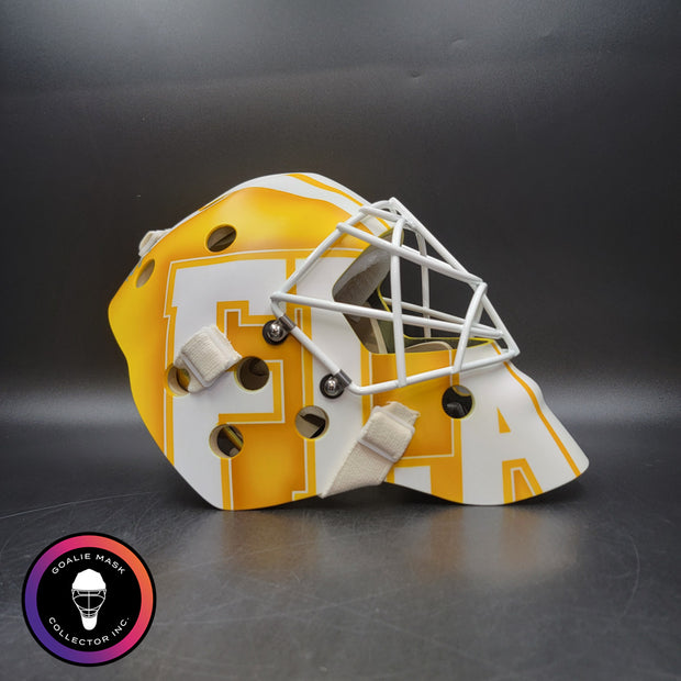 Roberto Luongo Goalie Mask Signed 2015-16 Florida "WHITE & GOLD" Signature Edition Autographed Tribute