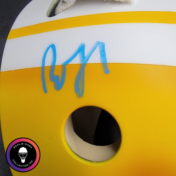 Roberto Luongo Goalie Mask Signed 2015-16 Florida "WHITE & GOLD" Signature Edition Autographed Tribute