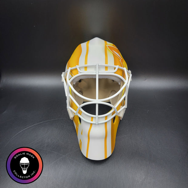 Roberto Luongo Goalie Mask Signed 2015-16 Florida "WHITE & GOLD" Signature Edition Autographed Tribute