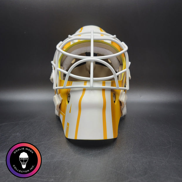 Roberto Luongo Goalie Mask Signed 2015-16 Florida "WHITE & GOLD" Signature Edition Autographed Tribute