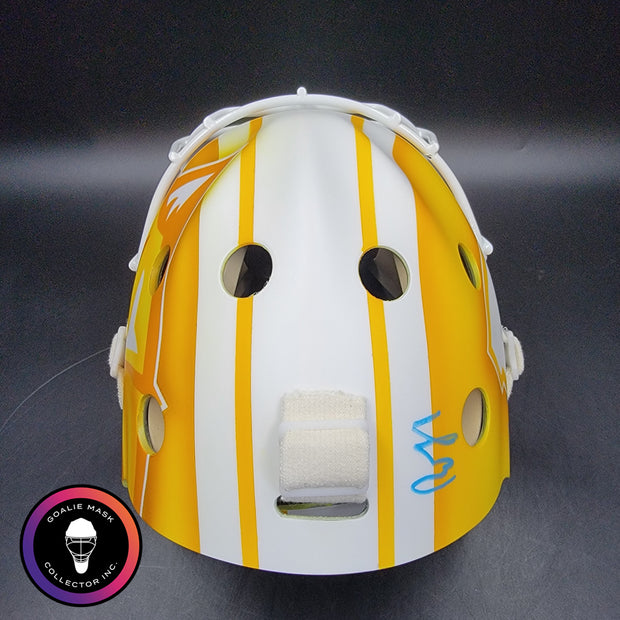 Roberto Luongo Goalie Mask Signed 2015-16 Florida "WHITE & GOLD" Signature Edition Autographed Tribute