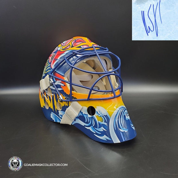 Presale: Roberto Luongo Goalie Mask Signed Florida V1 Pink Panther Signature Edition Autographed Tribute