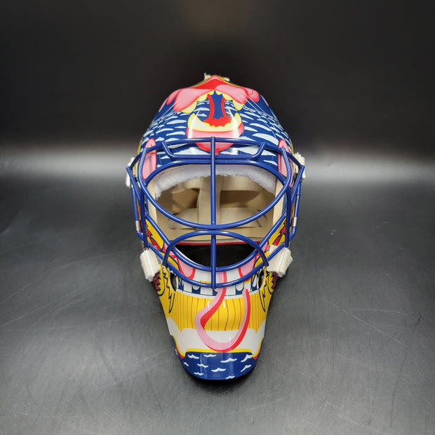 Presale: Roberto Luongo Goalie Mask Signed 2001 Florida V2 Pink Panther Signature Edition Autographed Tribute