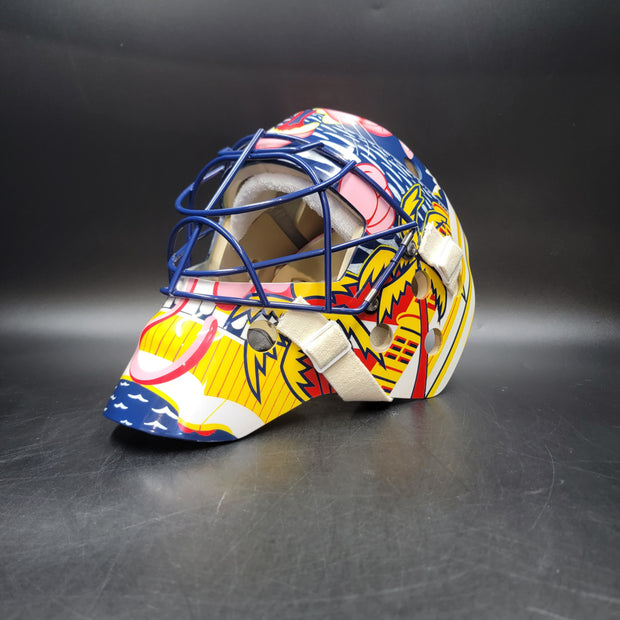 Presale: Roberto Luongo Goalie Mask Signed 2001 Florida V2 Pink Panther Signature Edition Autographed Tribute