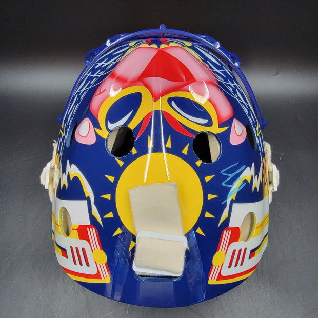 Presale: Roberto Luongo Goalie Mask Signed 2001 Florida V2 Pink Panther Signature Edition Autographed Tribute