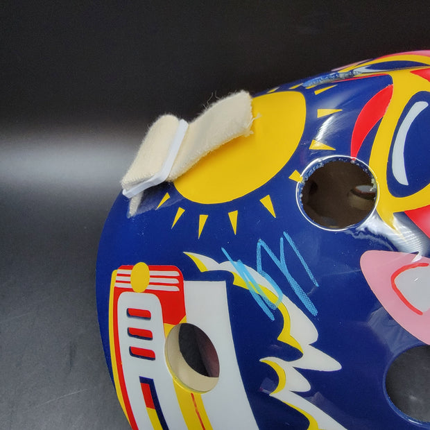 Presale: Roberto Luongo Goalie Mask Signed 2001 Florida V2 Pink Panther Signature Edition Autographed Tribute