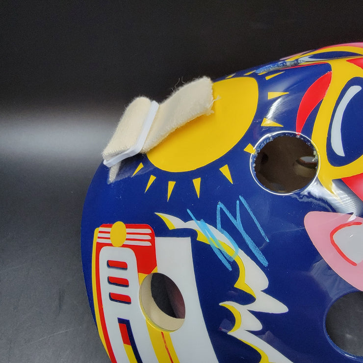 Presale: Roberto Luongo Goalie Mask Signed 2001 Florida V2 Pink Panther Signature Edition Autographed Tribute