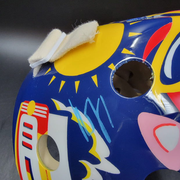 Presale: Roberto Luongo Goalie Mask Signed 2001 Florida V2 Pink Panther Signature Edition Autographed Tribute