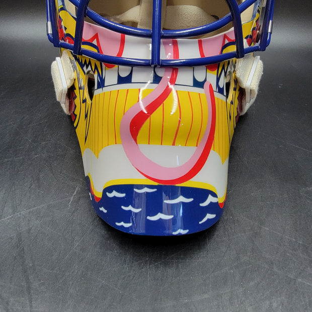 Presale: Roberto Luongo Goalie Mask Signed 2001 Florida V2 Pink Panther Signature Edition Autographed Tribute