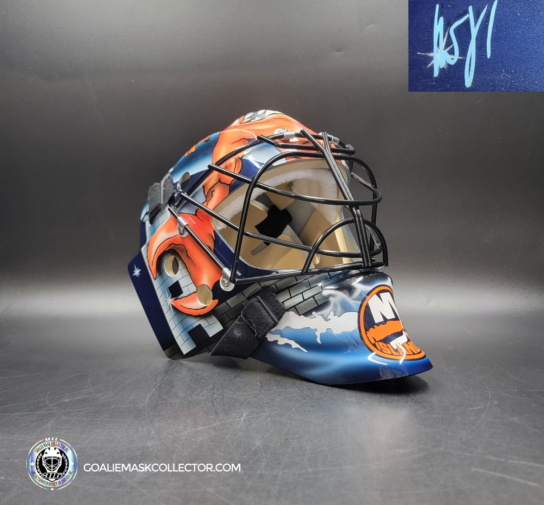 Roberto Luongo Goalie Mask Signed New York Signature Edition Tribute. Goalie Mask Collector.