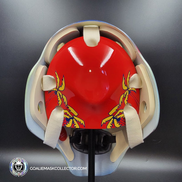 Presale: Roberto Luongo Goalie Mask Signed 2001 Florida V2 Pink Panther Signature Edition Autographed Tribute