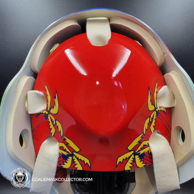 Presale: Roberto Luongo Goalie Mask Signed 2001 Florida V2 Pink Panther Signature Edition Autographed Tribute