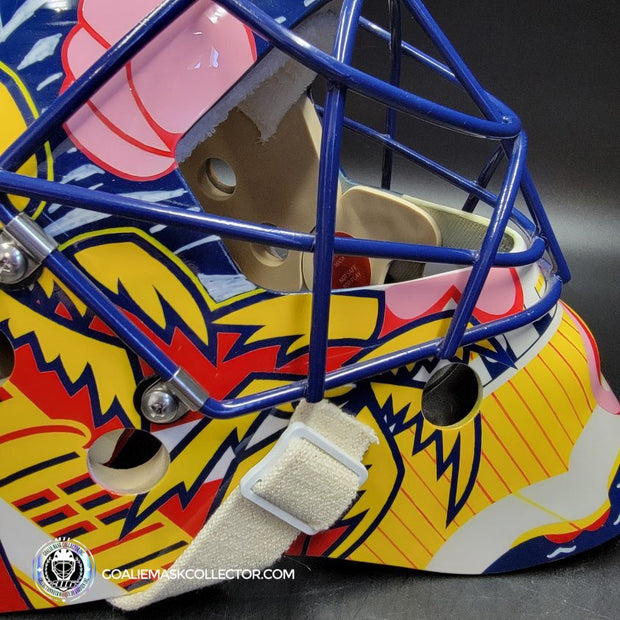 Presale: Roberto Luongo Goalie Mask Signed 2001 Florida V2 Pink Panther Signature Edition Autographed Tribute