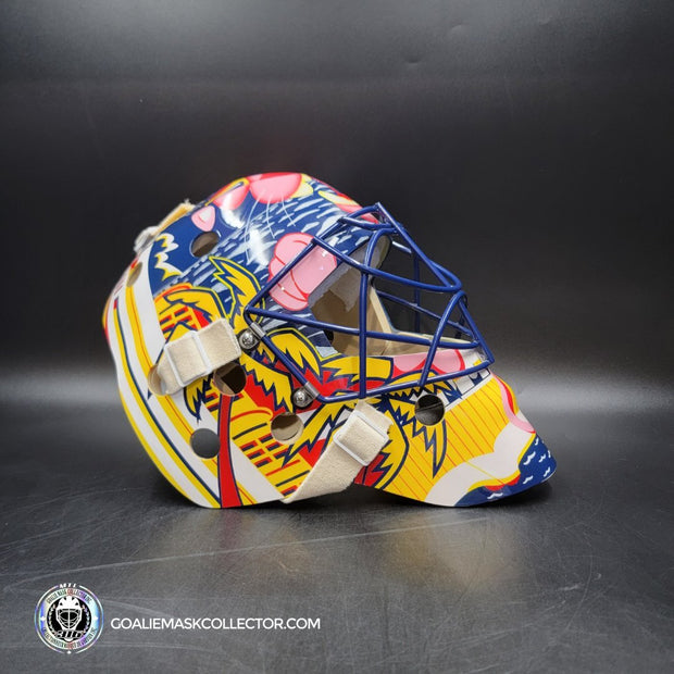 Presale: Roberto Luongo Goalie Mask Signed 2001 Florida V2 Pink Panther Signature Edition Autographed Tribute