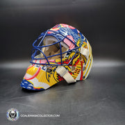 Presale: Roberto Luongo Goalie Mask Signed 2001 Florida V2 Pink Panther Signature Edition Autographed Tribute