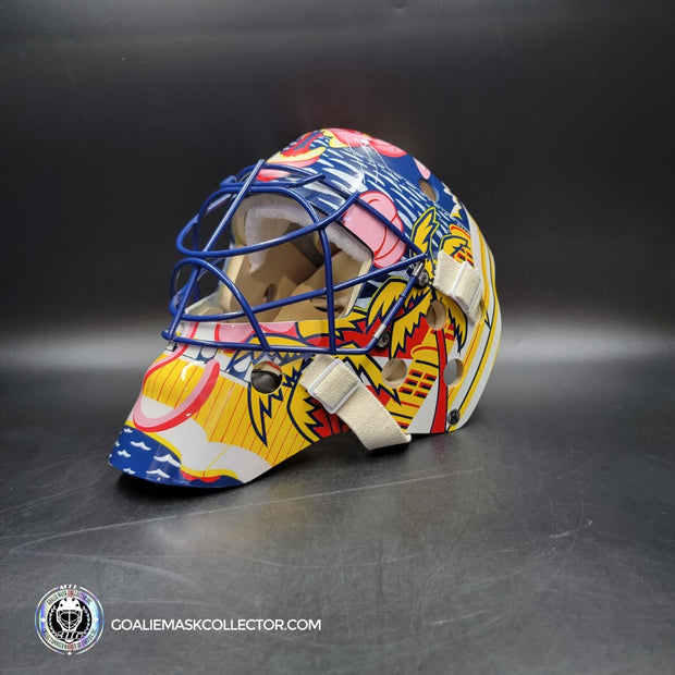Presale: Roberto Luongo Goalie Mask Signed 2001 Florida V2 Pink Panther Signature Edition Autographed Tribute