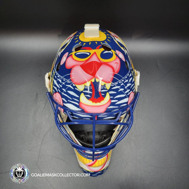 Presale: Roberto Luongo Goalie Mask Signed 2001 Florida V2 Pink Panther Signature Edition Autographed Tribute