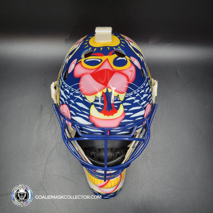 Presale: Roberto Luongo Goalie Mask Signed 2001 Florida V2 Pink Panther Signature Edition Autographed Tribute